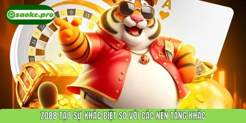 ZO88 tạo sự khác biệt so với các nền tảng khác